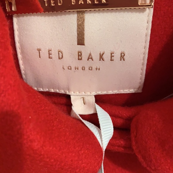 NWT Ted Baker Red Scalloped Coat SOLD OUT - Picture 4 of 6